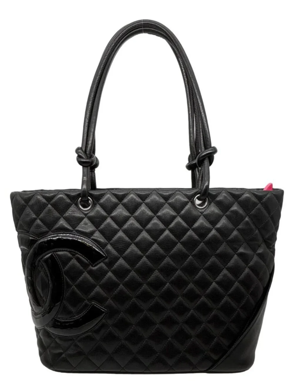 Chanel  Cambon Ligne Large Quilted Calfskin Leather Tote Bag Black